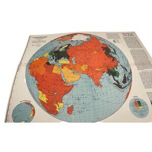 Atlantic Arena Map Richard Edes Harrison Vintage 1943 Fortune